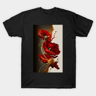 Painted Poppies 01 T-Shirt